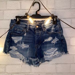 American Eagle ripped jeans shorts